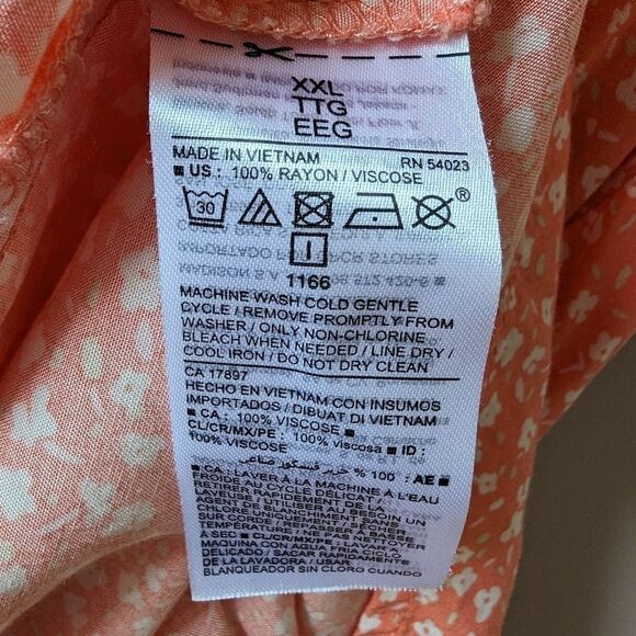 Old Navy Ditzy‎ Floral Sleeveless Soft Wash Woven Rayon Swing Dress Plus Sz XXL - Picture 10 of 13